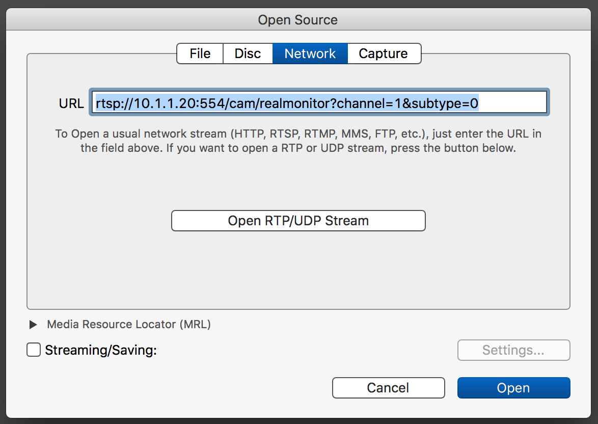 change vlc streamer IP address